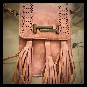 Small pink handbag